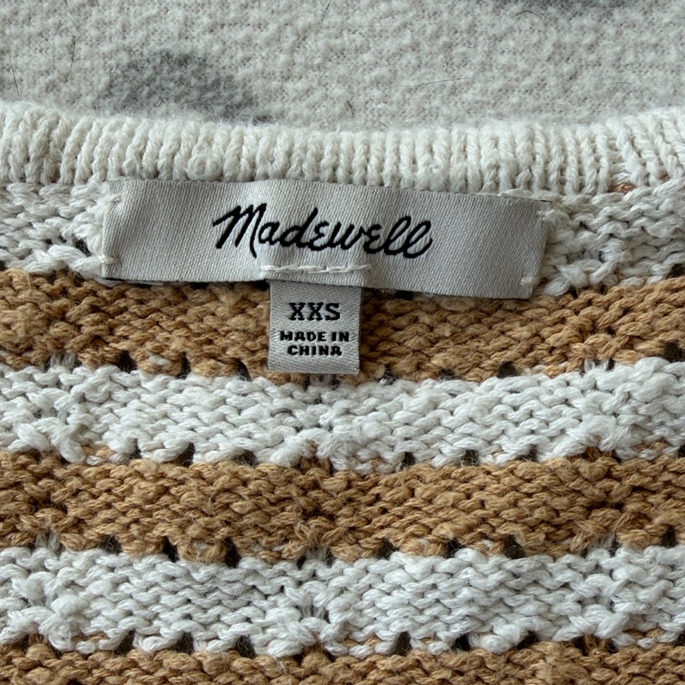 Madewell Open-Stitch Cardigan Sweater in Stripe - Picture 4 of 7